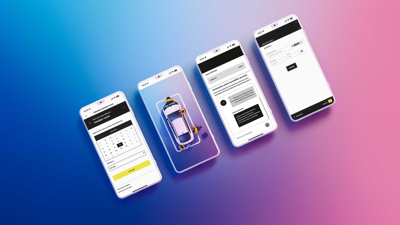Orçamento e marcação online, pacotes, seguro e assistência, programa personalizado MY Renault